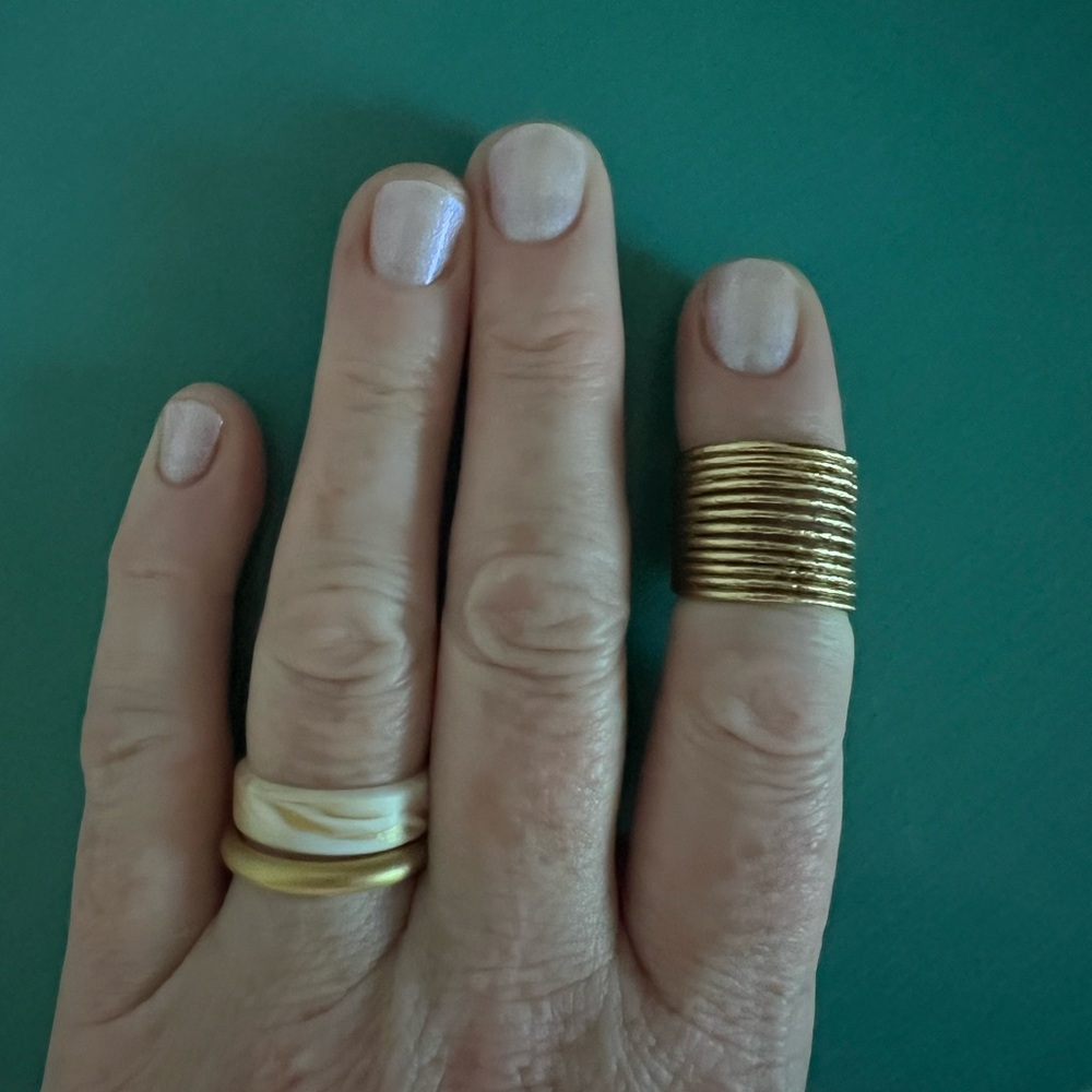 Gold Textured Ring - Picture 2 of 6